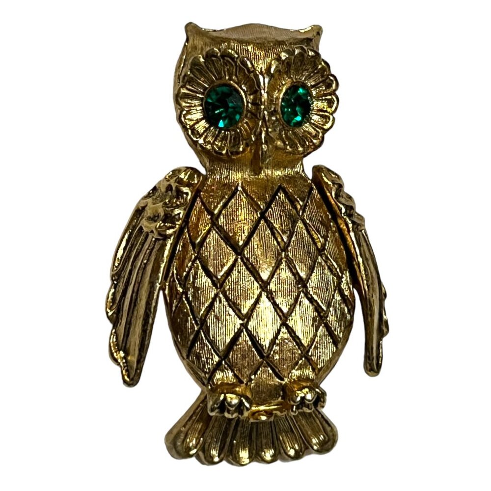 60s vintage Vanda USA owl brooch for solid perfume